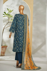 Bin Saeed Stitched 3 Piece Exclusive Printed Lawn Vol-01 Collection'2026-LSM-2696 SEA GREEN