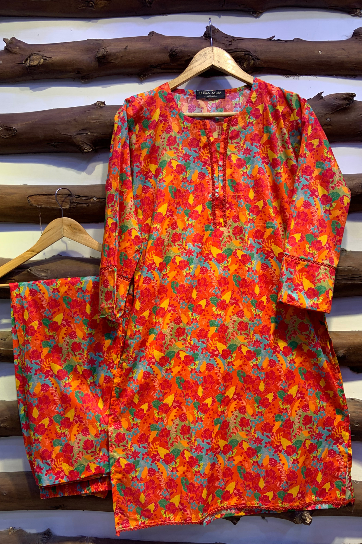 2-Piece Printed Cord Set – Stylish Casual Wear | D-10