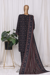 Bin Saeed Stitched 3 Piece Printed Vol-02 Collection'2025-WK-2394-BLACK