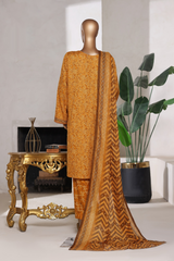 Bin Saeed Stitched 3 Piece Printed Cotton Vol-02 Collection'2025-WC-2414-yellow