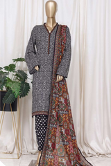 Bin Saeed Stitched 3 Piece Printed Cotton Vol-01 Collection'2025-WC-2381-black