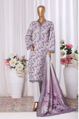 Bin Saeed Stitched 3 Piece Exclusive Printed Khaddar Vol-11 Collection'2025-WK-2582-white
