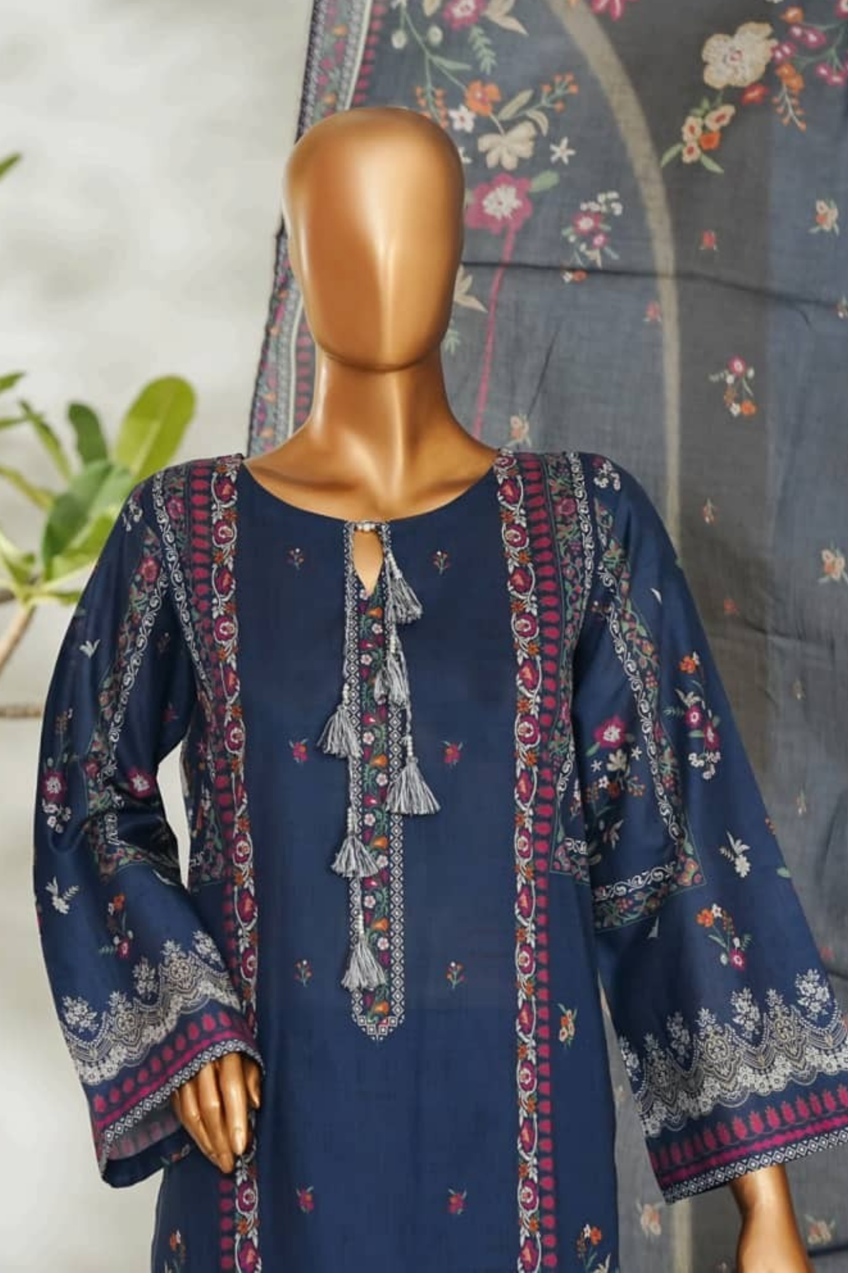 Bin Saeed Stitched 3 Piece Exclusive Printed Lawn Vol-01 Collection'2026-LSM-2688 PINK