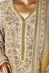 Bin Saeed Stitched 3 Piece Exclusive Printed Khaddar Vol-11 Collection'2025-WK-2583-gold