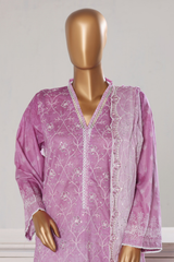 Bin Saeed Stitched 3 Piece Luxury White & White Emb Collection'2026-NSM-2585