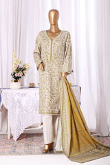 Bin Saeed Stitched 3 Piece Exclusive Printed Khaddar Vol-11 Collection'2025-WK-2583-gold