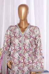 Bin Saeed Stitched 3 Piece Exclusive Printed Khaddar Vol-11 Collection'2025-WK-2584-cream