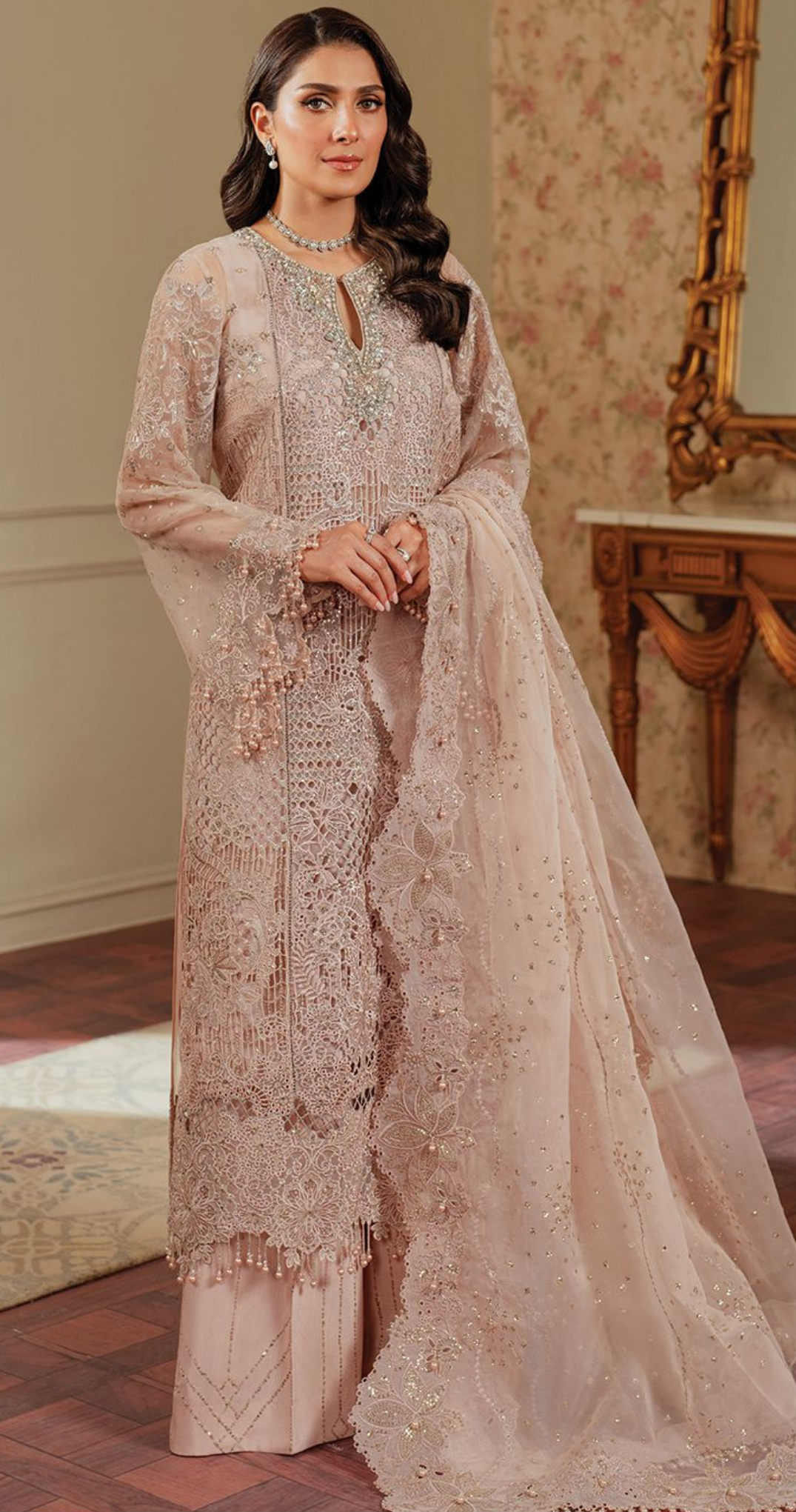 Chantelle By Baroque Unstitched 3 Piece Luxury Formals Vol-13 Collection'2024-EC-04