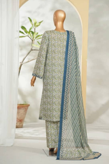Bin Saeed Stitched 3 Piece Exclusive Printed Lawn Vol-01 Collection'2026-LSM-2689 MUSTARD GREY