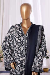 Bin Saeed Stitched 3 Piece Exclusive Printed Khaddar Vol-11 Collection'2025-WK-2585-black