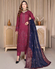 arzoo by riaz arts 3 piece unstitched embroidered D-03