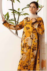printed lawn with jacquard dupatta D-03