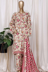 Bin Saeed Stitched 3 Piece Printed Cotton Vol-01 Collection'2025-WC-2377-ferozi