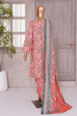 BIN SAEED PRINTED LAWN 3 PC COLLECTION 2025-26,PINK