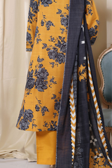 Bin Saeed Stitched 3 Piece Printed Frocks Khaddar Collection'2025-fr-1290-yellow