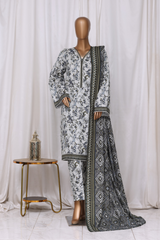Bin Saeed Stitched 3 Piece Printed Vol-02 Collection'2025-WK-2393-WHITE