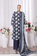 Bin Saeed Stitched 3 Piece Exclusive Printed Khaddar Vol-11 Collection'2025-WK-2588-Ferozi