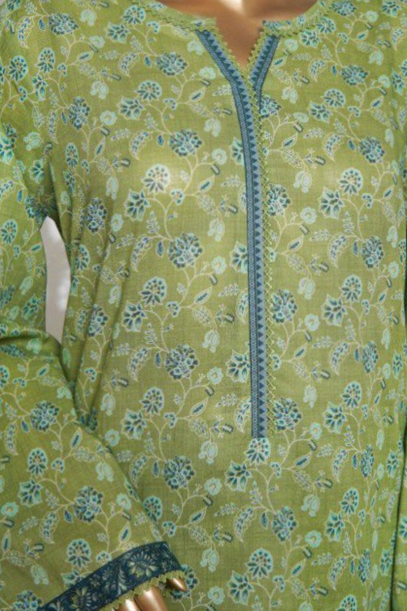 Bin Saeed Stitched 3 Piece Exc Printed Lawn Vol-06 Collection'2025-NSM-2484-blue