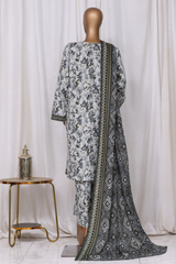Bin Saeed Stitched 3 Piece Printed Vol-02 Collection'2025-WK-2393-WHITE