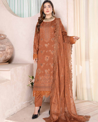 arzoo by riaz arts 3 piece unstitched embroidered D-04