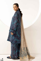 printed lawn with jacquard dupatta D-04
