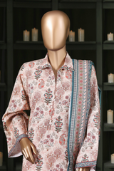 Bin Saeed Stitched 3 Piece Exclusive Printed Khaddar Vol-14 Collection'2025-WK-2651-ROSE