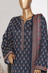 Bin Saeed Stitched 3 Piece Printed Cotton Vol-02 Collection'2025-WC-2411-blue
