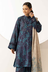 printed lawn with jacquard dupatta D-04