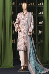Bin Saeed Stitched 3 Piece Exclusive Printed Khaddar Vol-14 Collection'2025-WK-2651-ROSE