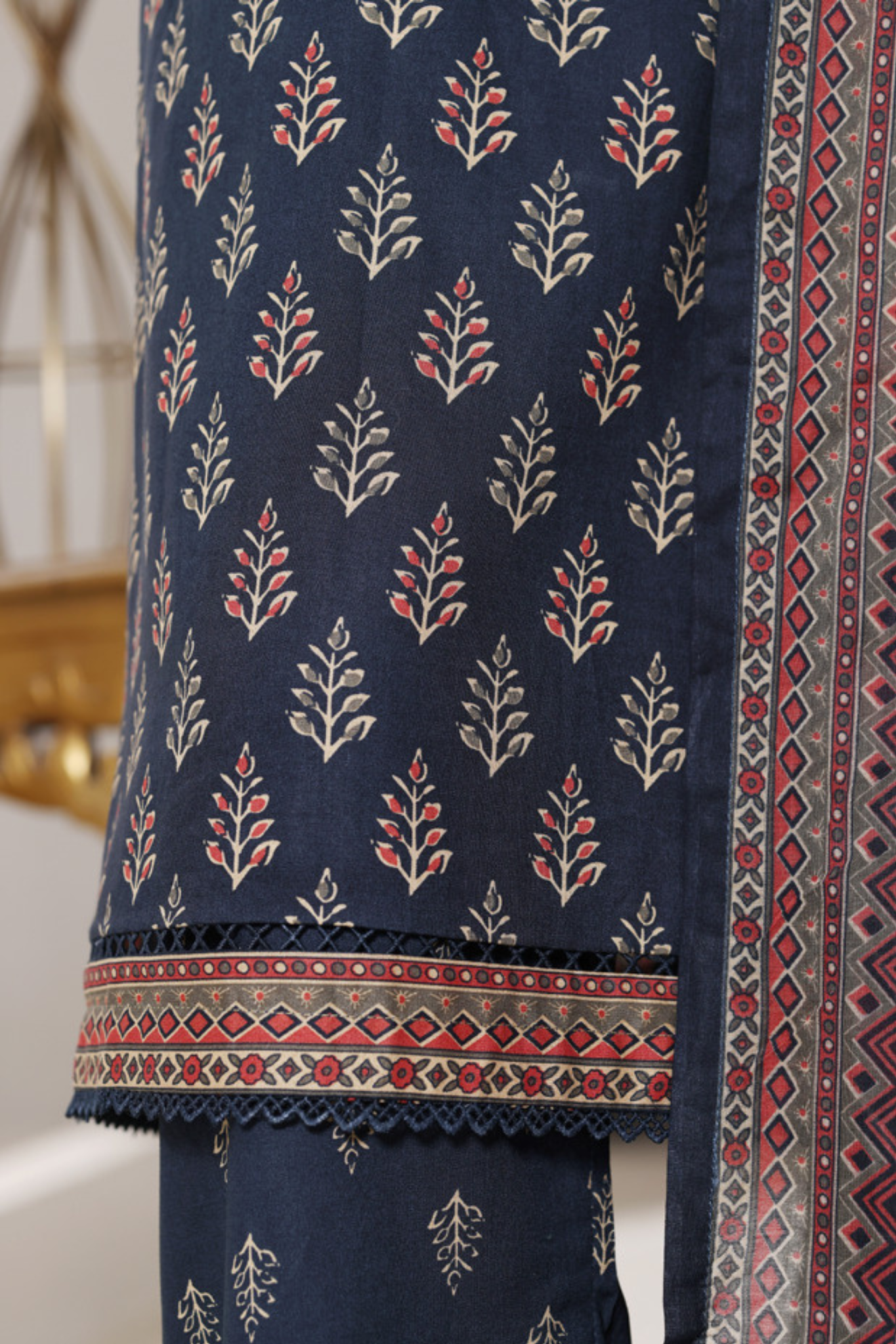 Bin Saeed Stitched 3 Piece Printed Cotton Vol-02 Collection'2025-WC-2411-blue