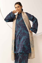 printed lawn with jacquard dupatta D-04