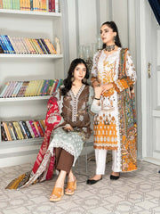 Mashaal Stripe by Riaz Arts Embroidered Lawn Unstitched 3 Piece - D-05 - RA25MSE - Summer Collection