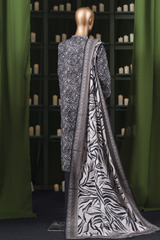 Bin Saeed Stitched 3 Piece Exclusive Printed Khaddar Vol-14 Collection'2025-WK-2647-GREY