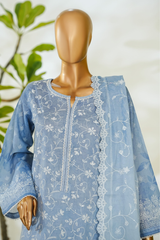 Bin Saeed Stitched 3 Piece Luxury White & White Emb Collection'2026-NSM-2558