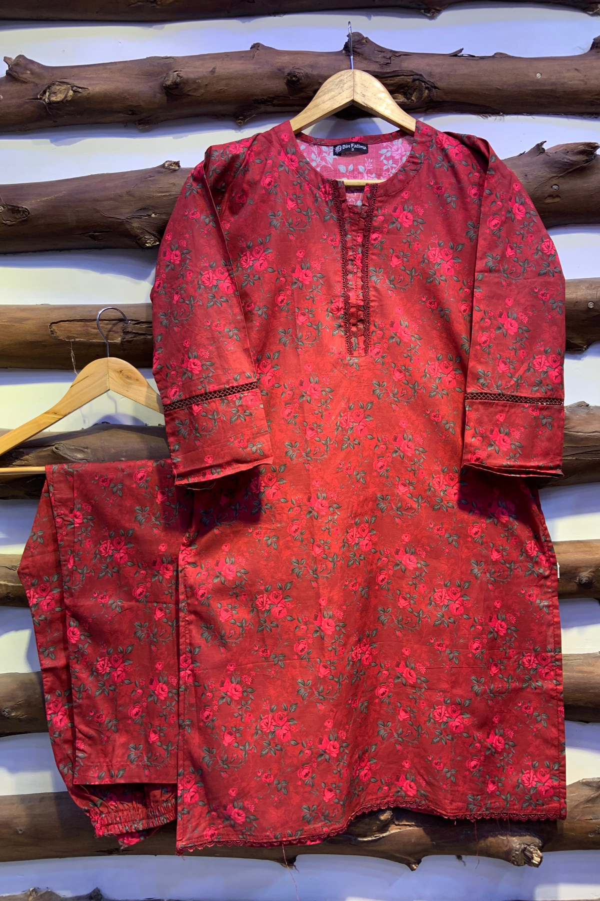 2-Piece Printed Cord Set – Stylish Casual Wear | D-18