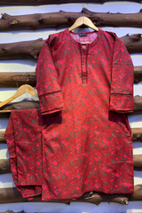 2-Piece Printed Cord Set – Stylish Casual Wear | D-18