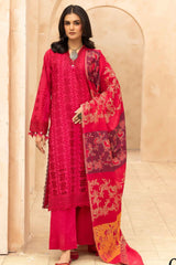 Mahees Aqidah embroidered lawn with jacquard shawl Riaz arts d-01