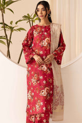 printed lawn with jacquard dupatta D-05