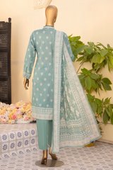 Safina digital printed lawn d-10