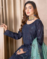 arzoo by riaz arts 3 piece unstitched embroidered D-05