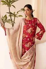 printed lawn with jacquard dupatta D-05
