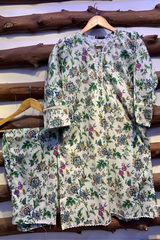2-Piece Printed Cord Set – Stylish Casual Wear | D-21