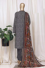 Bin Saeed Stitched 3 Piece Printed Cotton Vol-01 Collection'2025-WC-2381-black