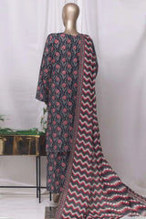 Bin Saeed Stitched 3 Piece Printed Cotton Vol-01 Collection'2025-WC-2371-Black