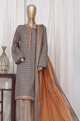 Bin Saeed Stitched 3 Piece Printed Cotton Vol-01 Collection'2025-WC-2382-yellow
