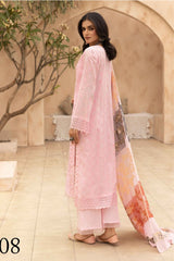 Mahees Aqidah embroidered lawn with jacquard shawl Riaz arts d-08