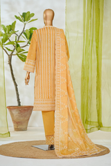 Bin Saeed Stitched 3 Piece Luxury White & White Emb Collection'2026-NSM-2556