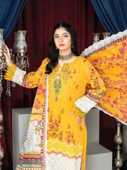 Mashaal Stripe by Riaz Arts Embroidered Lawn Unstitched 3 Piece - D-07 - RA25MSE - Summer Collection