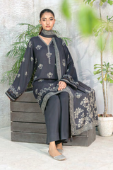 Lakhany Printed Pashmina Unstitched 3 Piece Suit,D-06