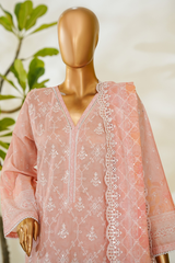 Bin Saeed Stitched 3 Piece Luxury White & White Emb Collection'2026-NSM-2555